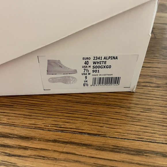 Superga White High-Top Sneakers EU 40 - Picture 4 of 4